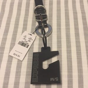 Express black adjustable thin belt NWT